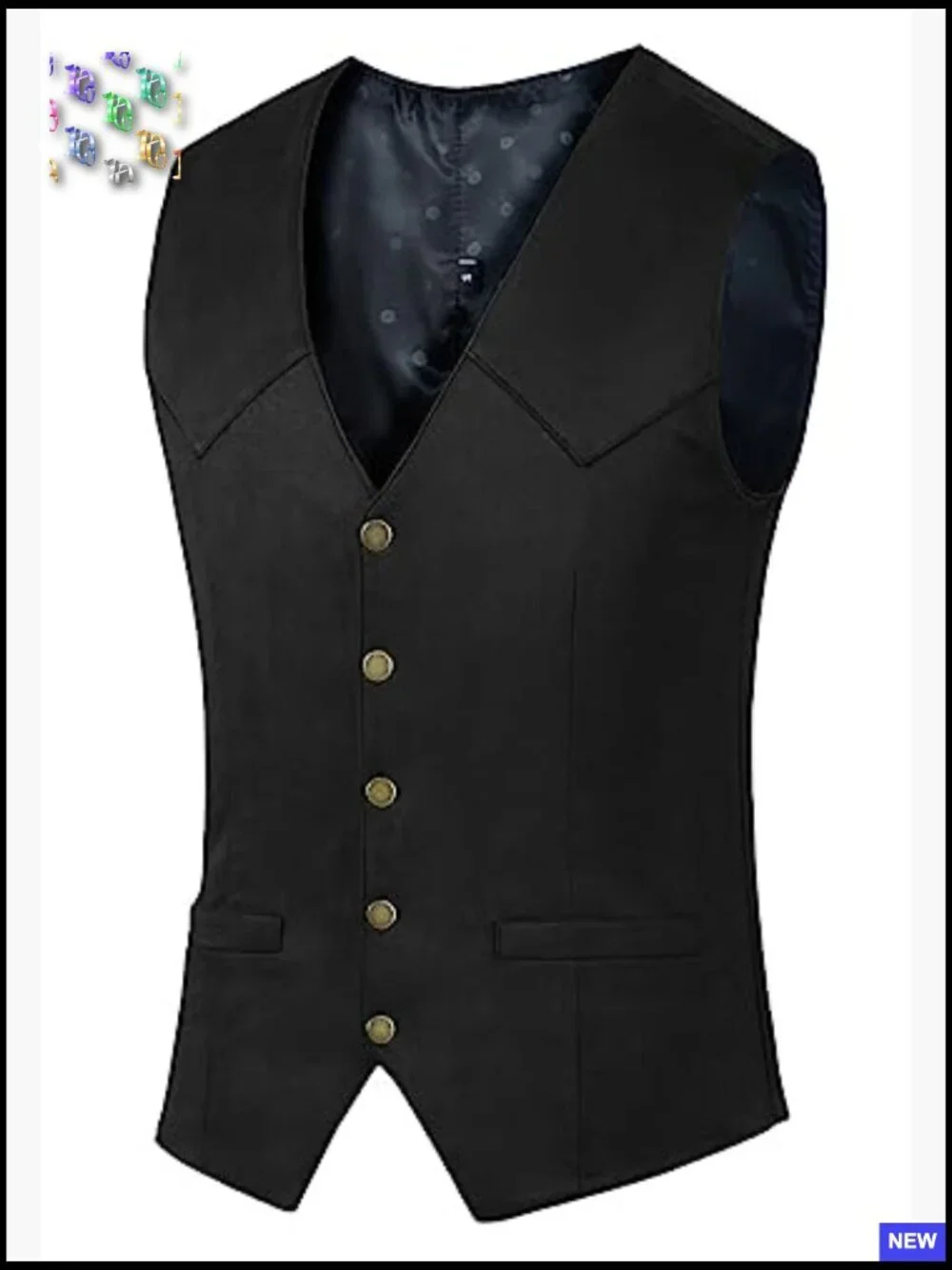 Suede Leather Vest Vintage Cowboy Slim Fit Sleeveless Jacket Waistcoat